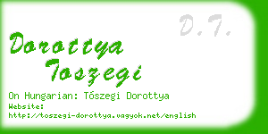 dorottya toszegi business card